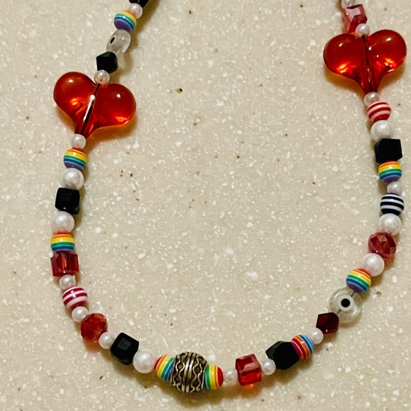 Phone String!! Red heart ♥️ theme! Red heart ❤️ charm! - Picture 8 of 9